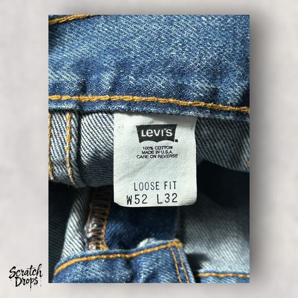 Vintage Levi's Strauss Signature 545 Men's Jeans NWT Deadstock W52 L32 Loose Fit - Picture 6 of 8